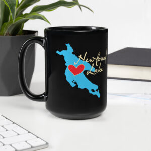 Color Love Newfound Lake Black Glossy Mug