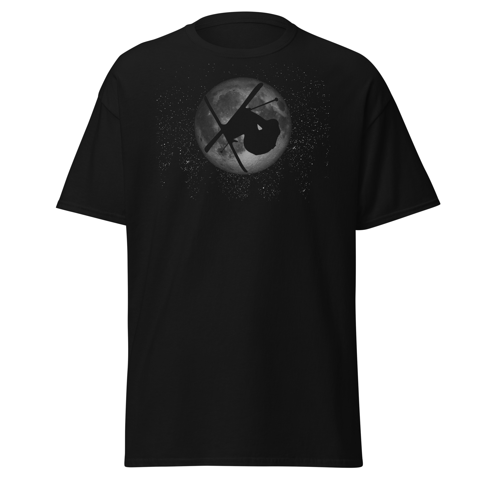 Skier D-Spin Across the Moon - Unisex tee - Image 2