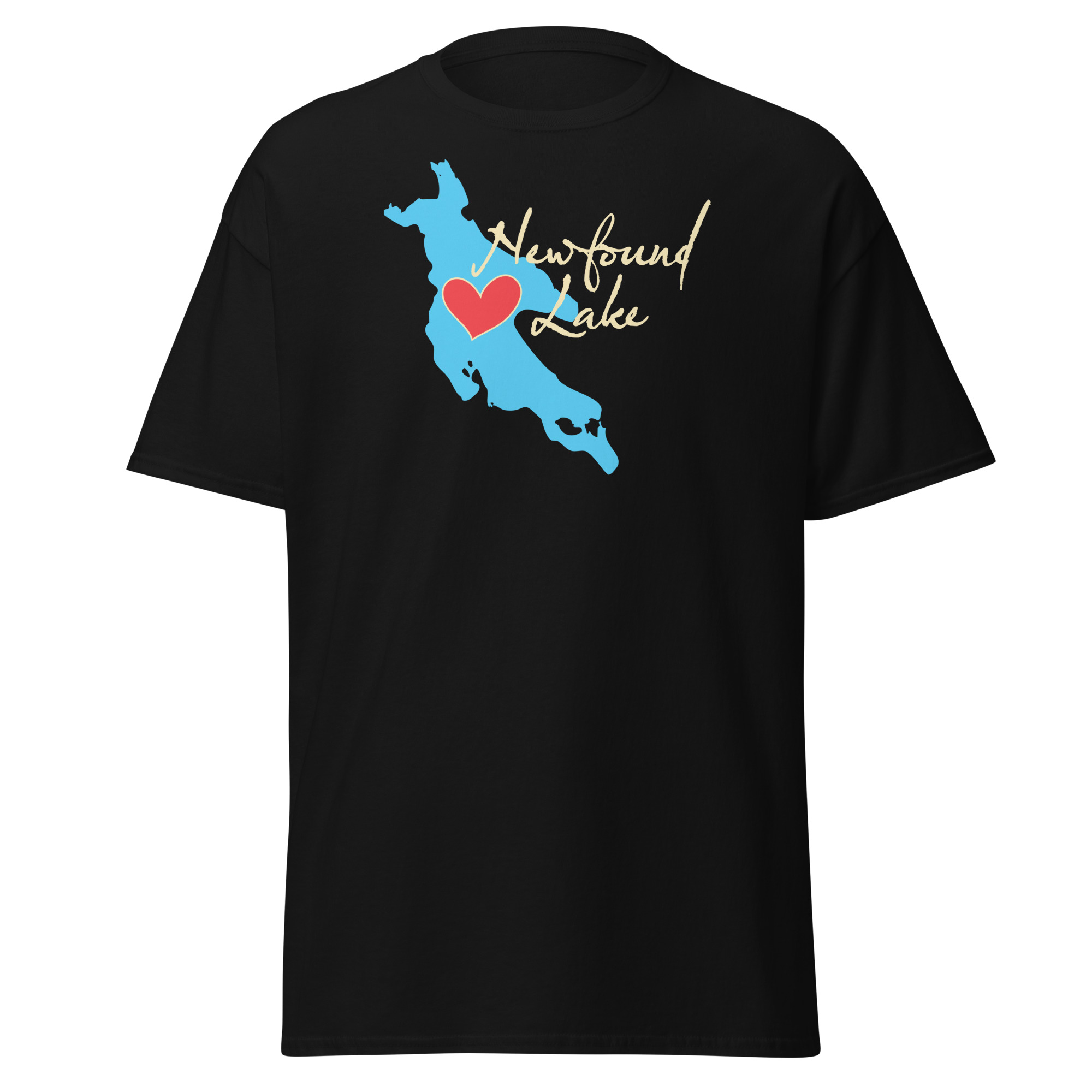 Love Newfound Lake - Gold Script - Unisex tee - Image 3
