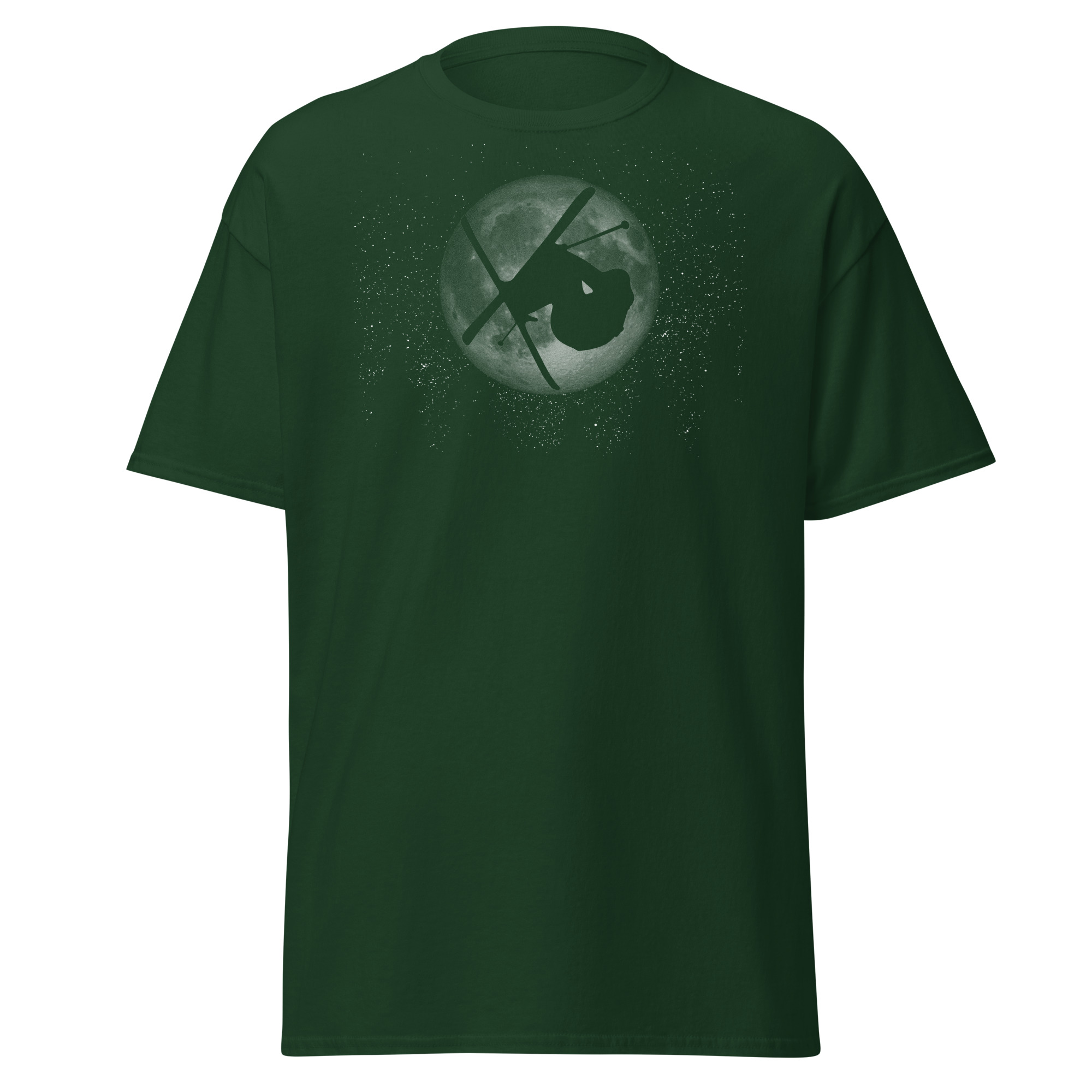 Skier D-Spin Across the Moon - Unisex tee - Image 5
