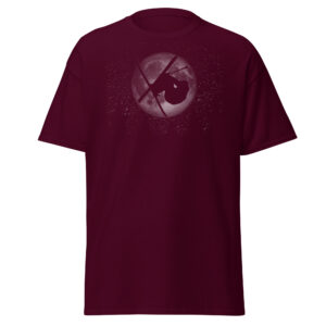 Skier D-Spin Across the Moon - Unisex tee