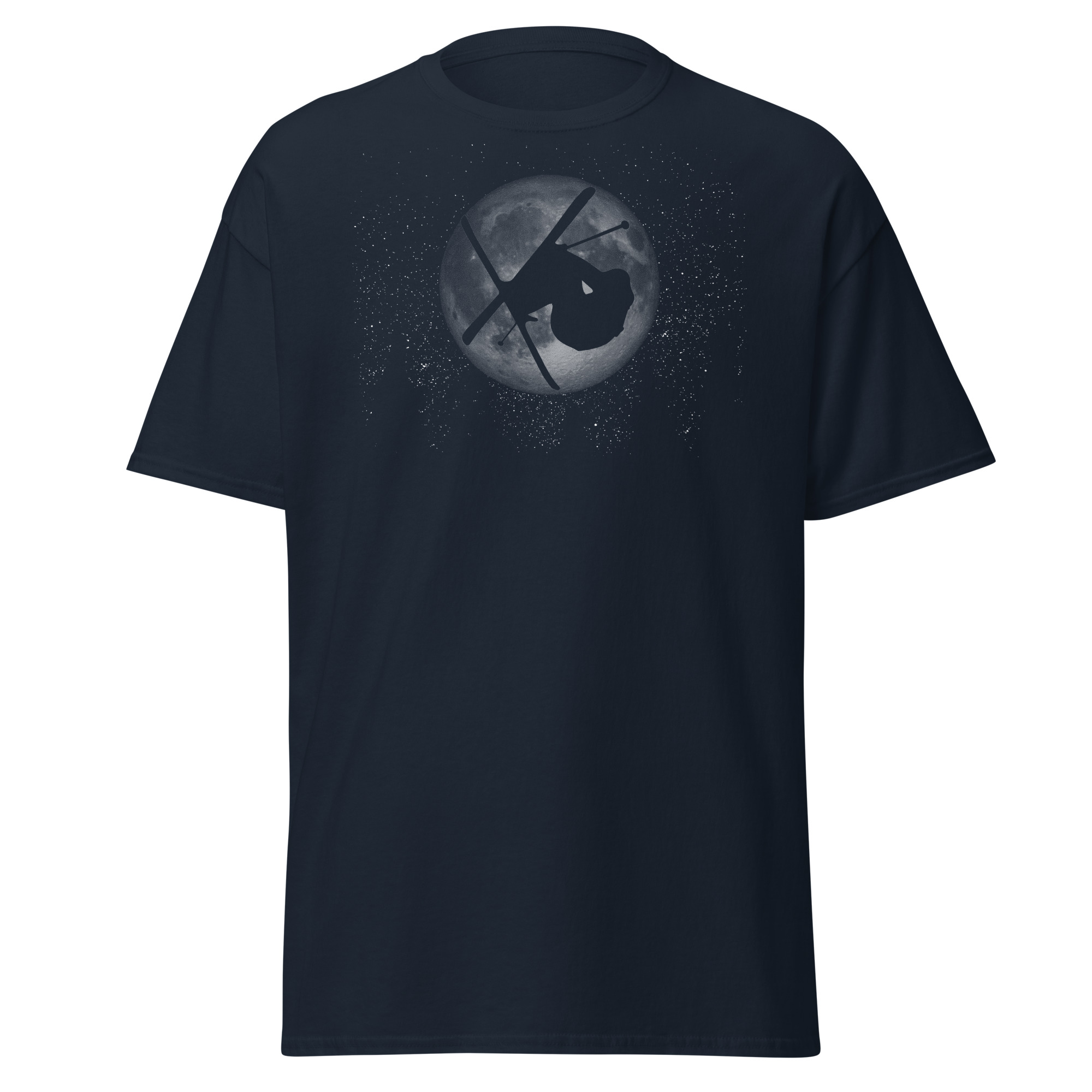 Skier D-Spin Across the Moon - Unisex tee - Image 3