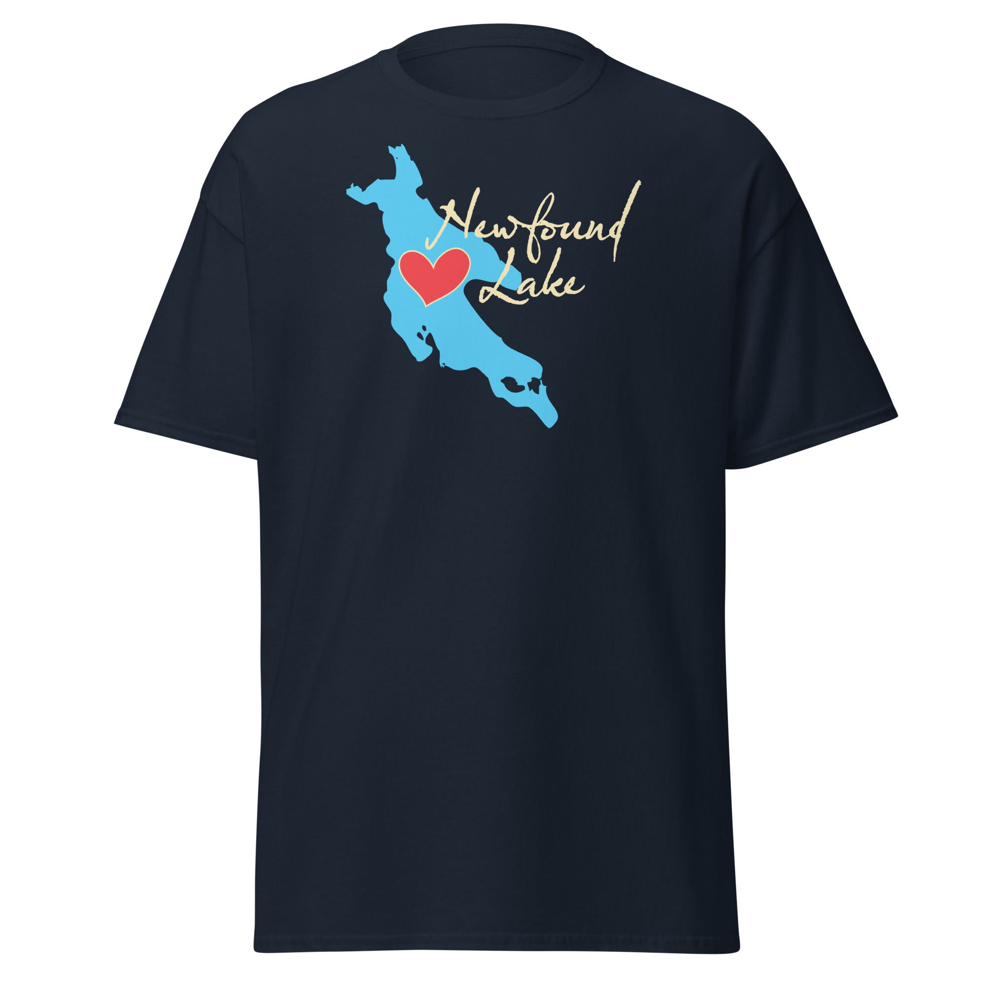 Love Newfound Lake - Gold Script - Unisex tee - Image 4