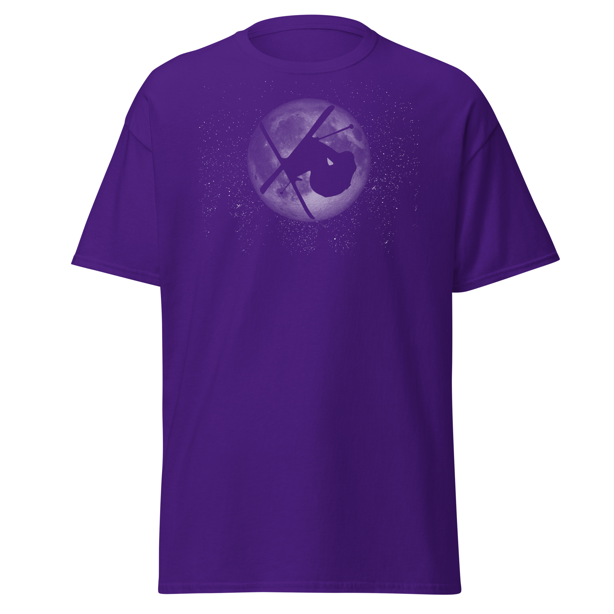Skier D-Spin Across the Moon - Unisex tee - Image 4