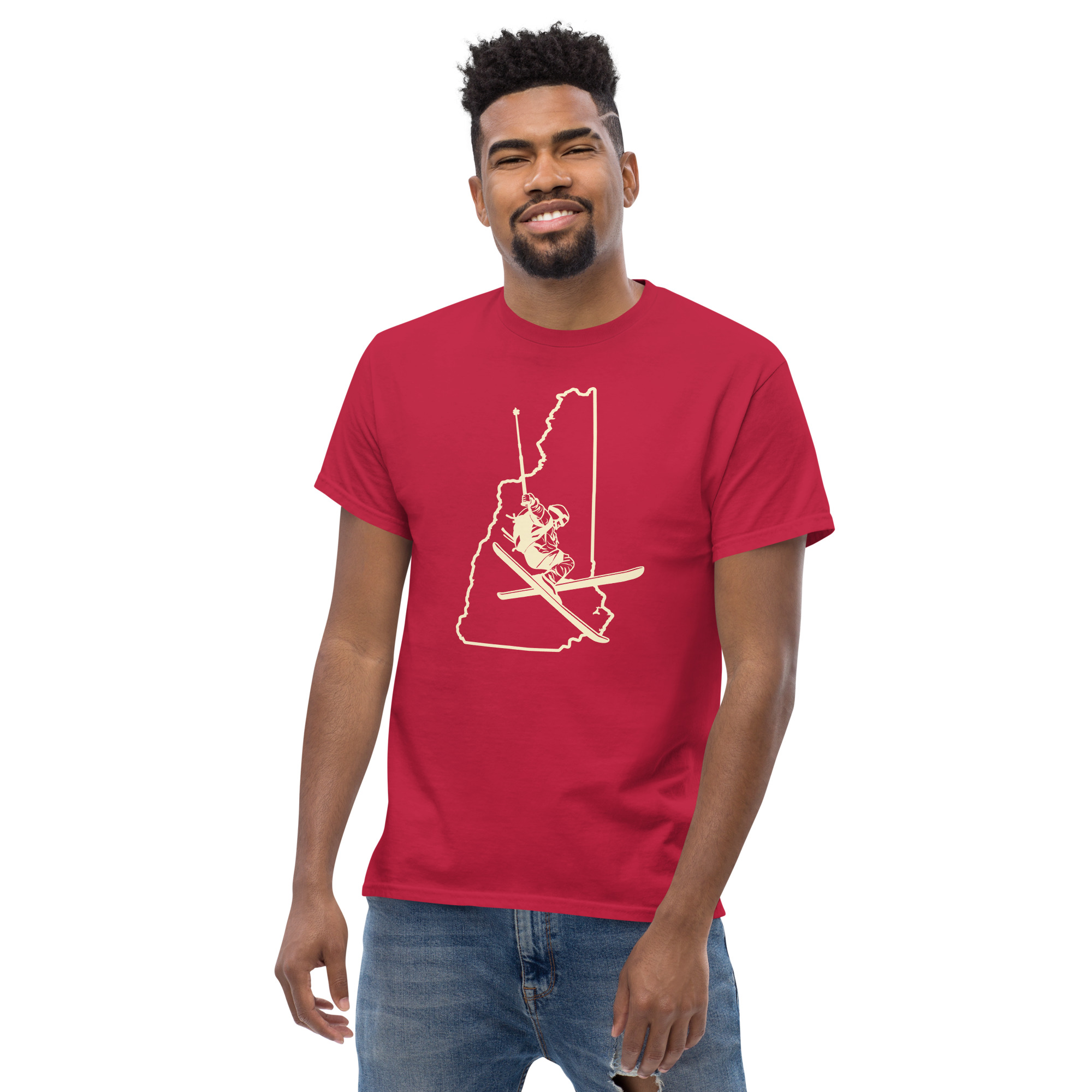 New Hampshire Skier in Ivory Unisex classic tee - Image 7