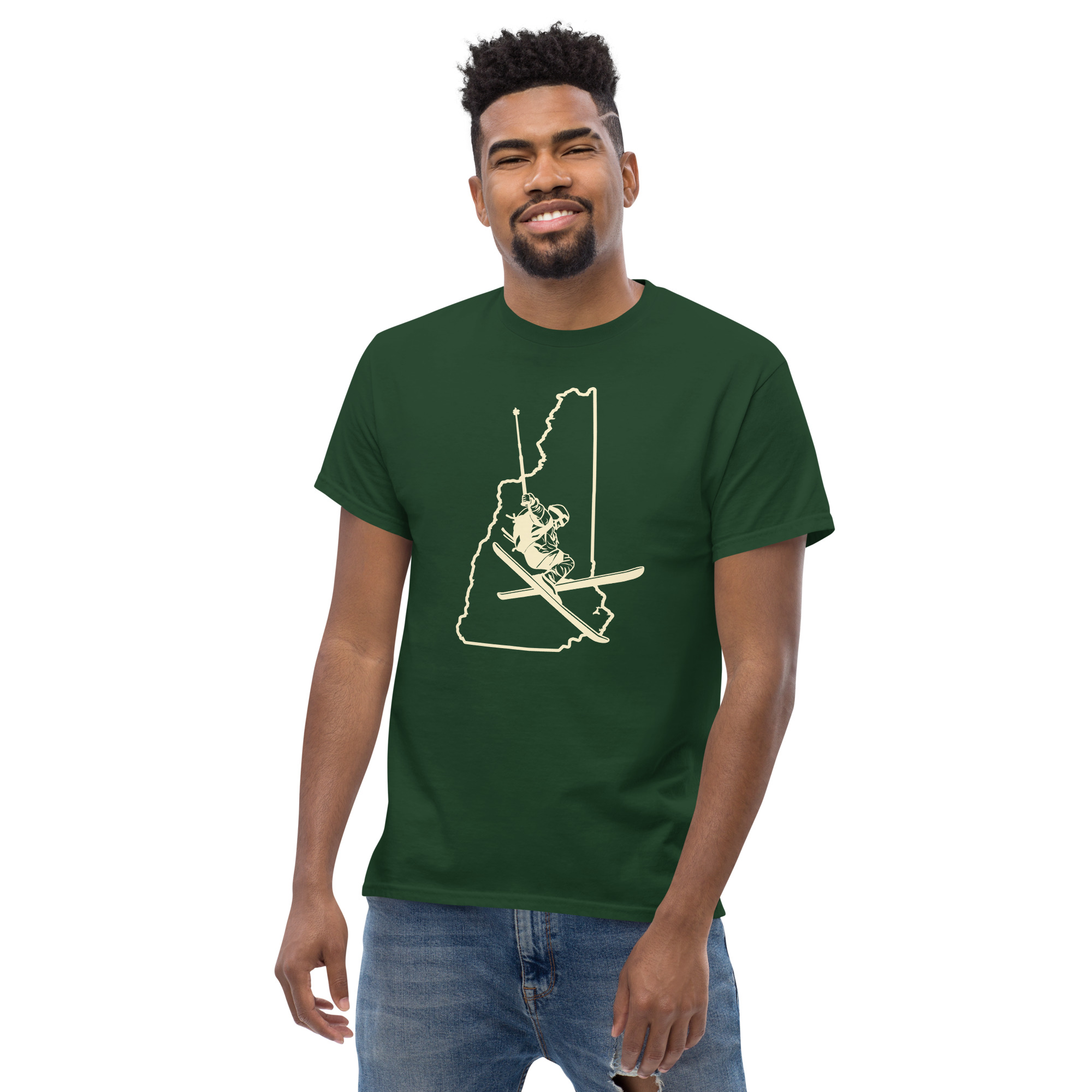 New Hampshire Skier in Ivory Unisex classic tee - Image 6