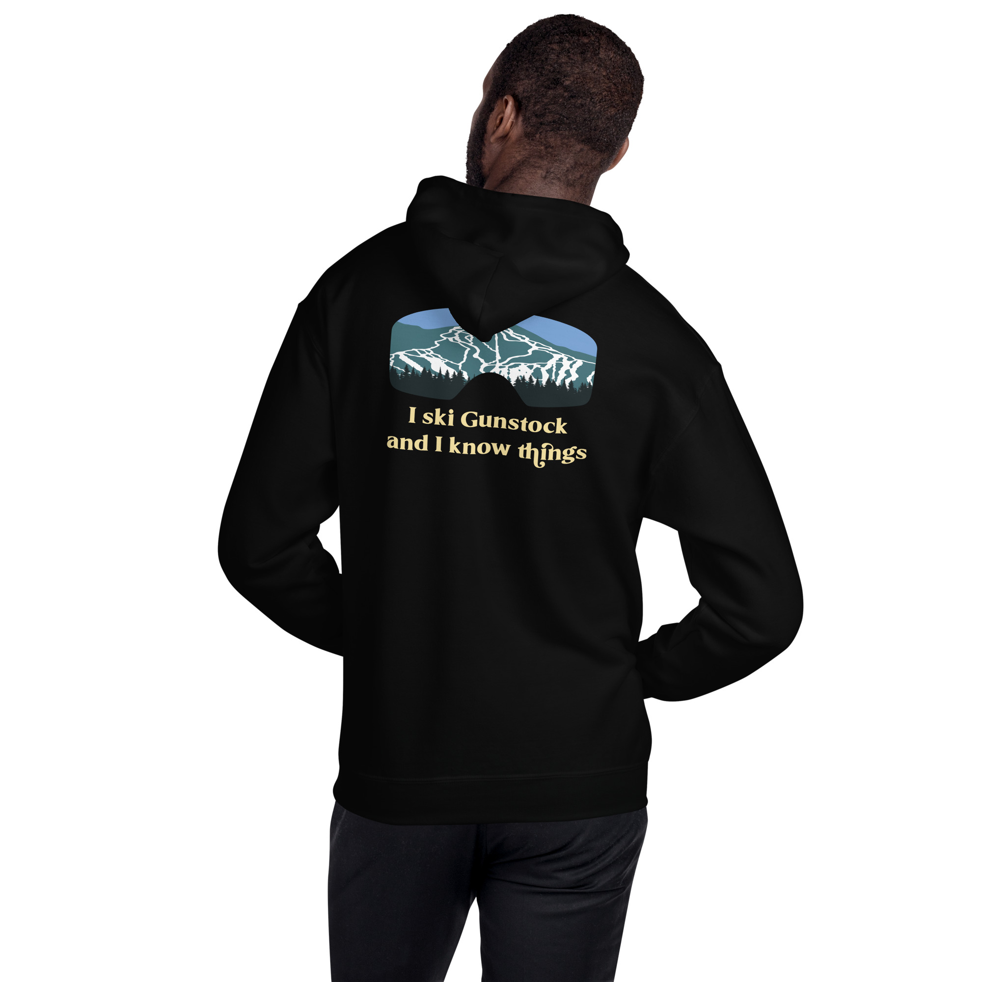 I Ski Gunstock and I Know Things Unisex Hoodie - Image 3
