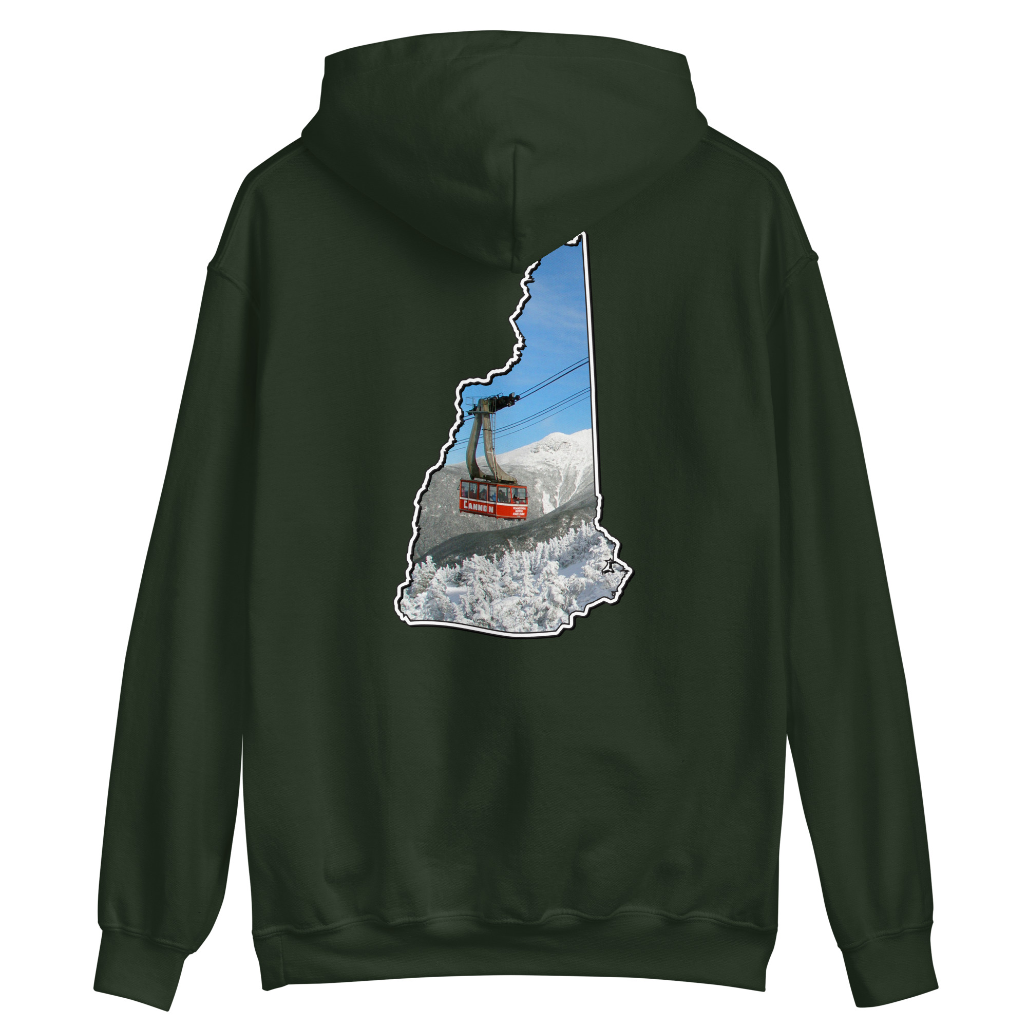 New Hampshire Snowboarder Double Side Print Unisex Hoodie - Image 10