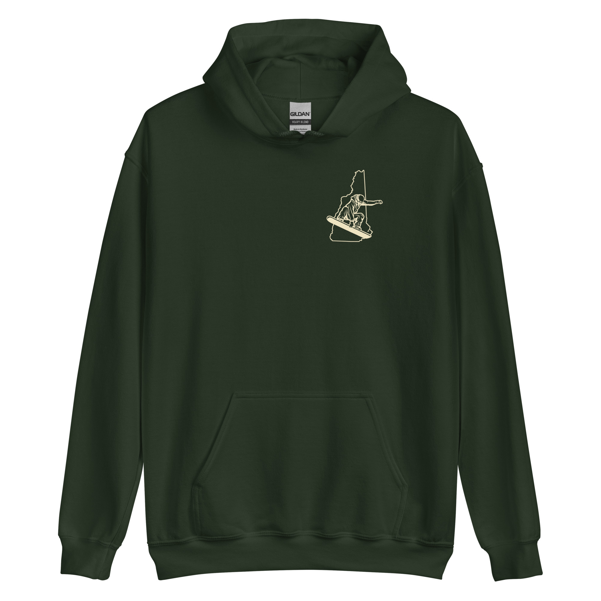New Hampshire Snowboarder Double Side Print Unisex Hoodie - Image 9