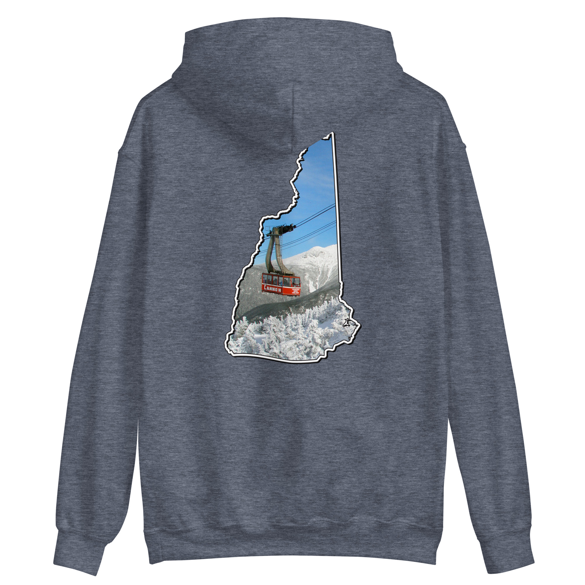 New Hampshire Snowboarder Double Side Print Unisex Hoodie - Image 18