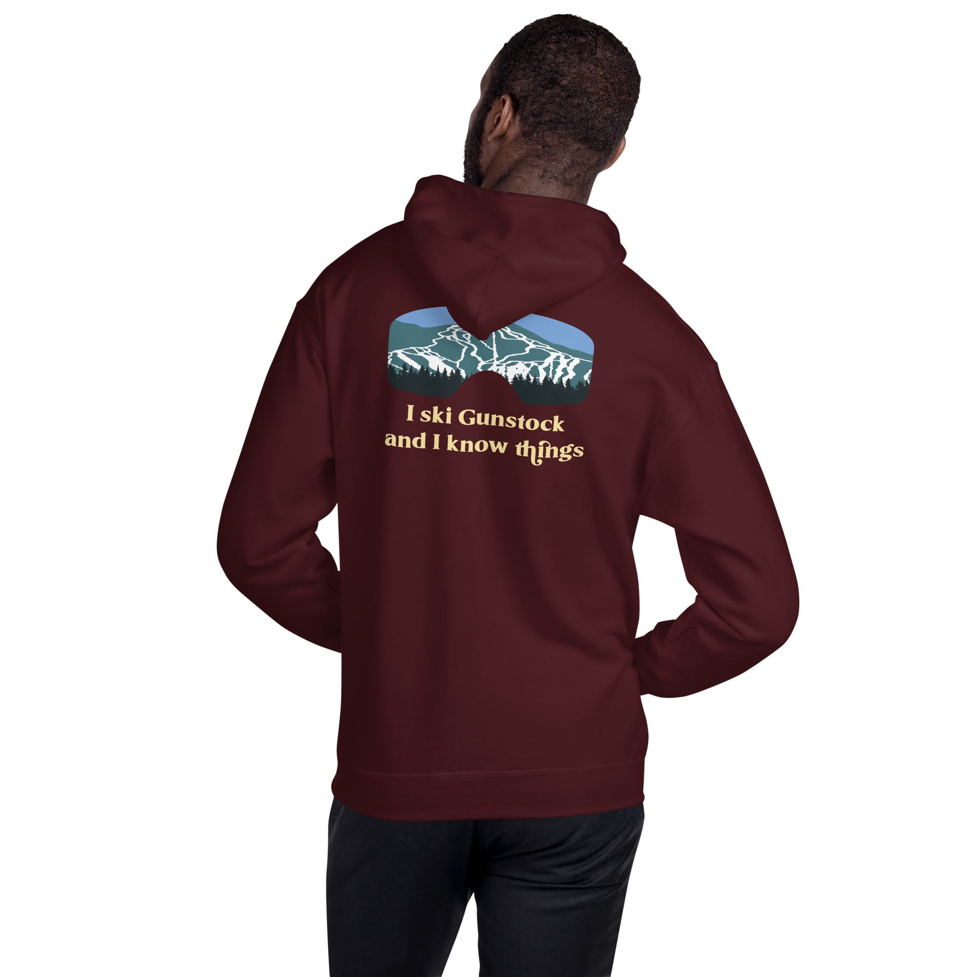 I Ski Gunstock and I Know Things Unisex Hoodie - Image 6