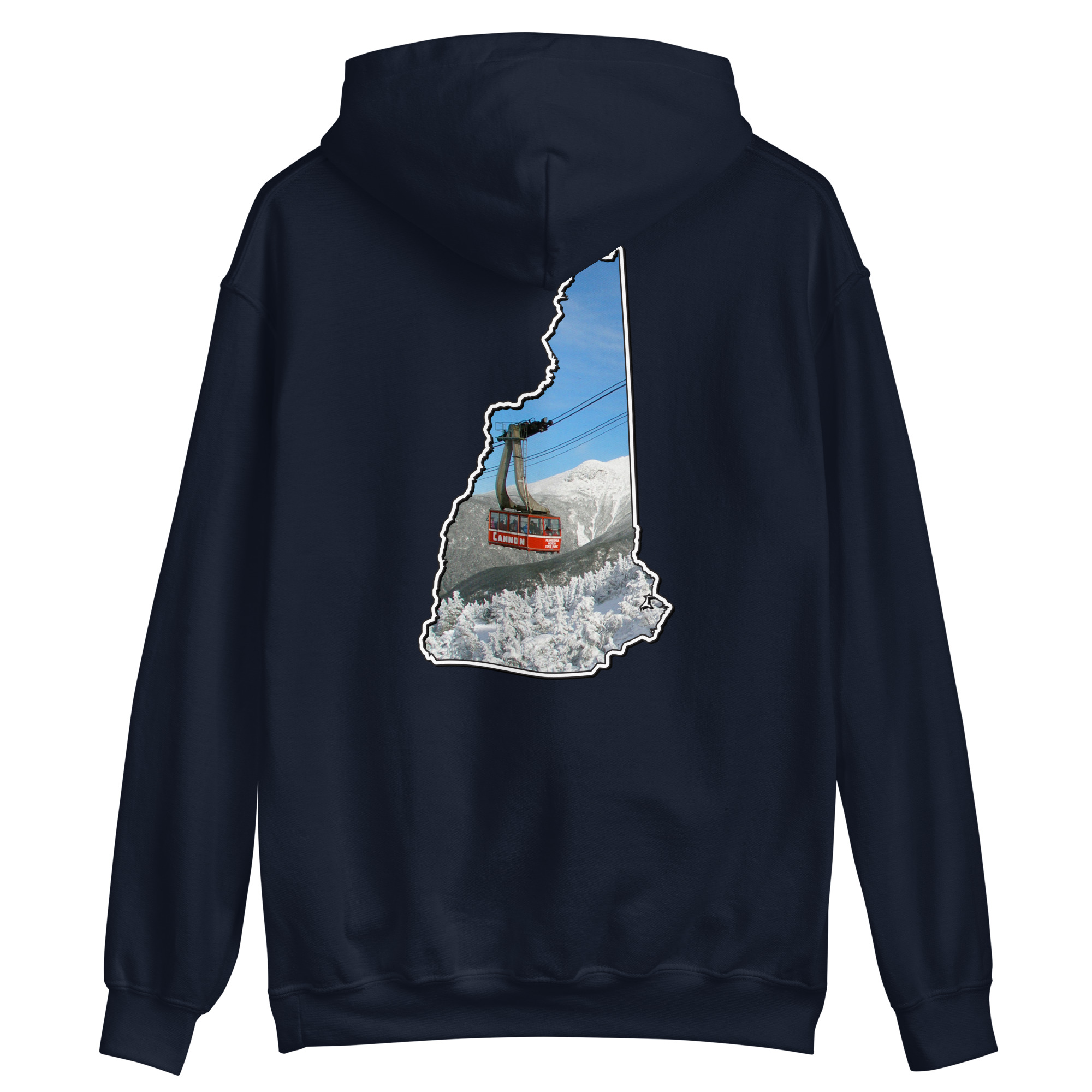 New Hampshire Snowboarder Double Side Print Unisex Hoodie - Image 4