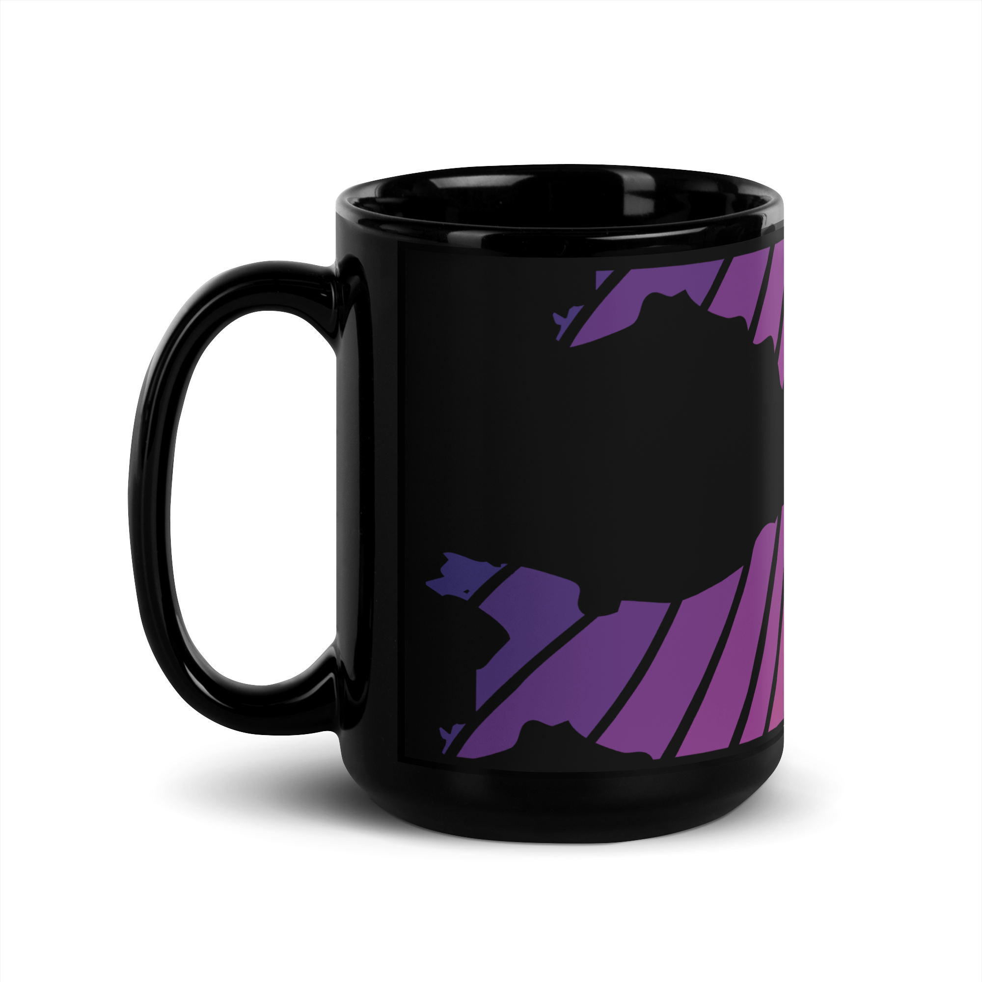 Sunset Strips on Newfound Lake Black Glossy Mug - Image 7