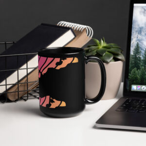 Sunset Strips on Newfound Lake Black Glossy Mug