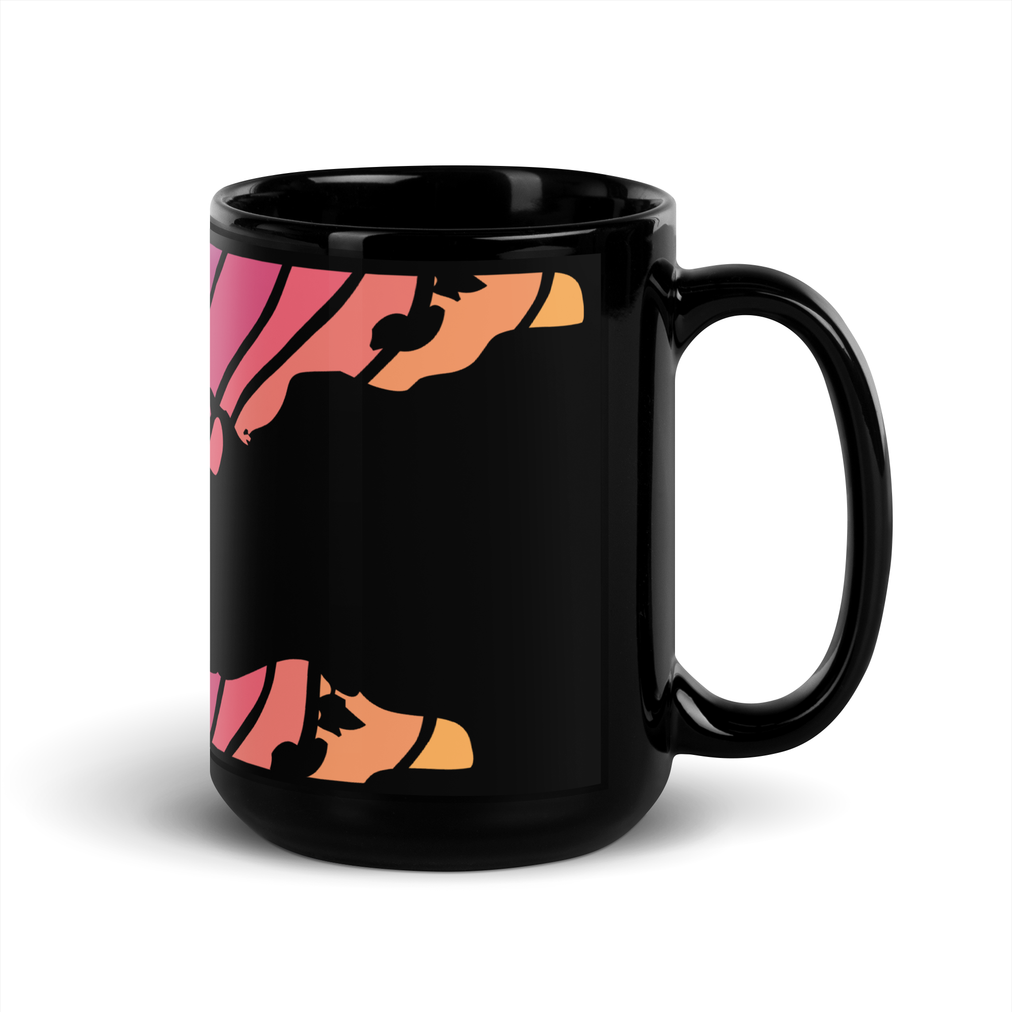 Sunset Strips on Newfound Lake Black Glossy Mug - Image 8