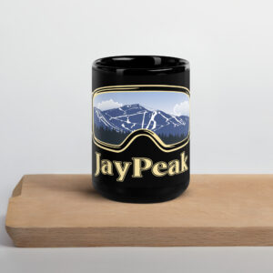 Jay Peak Black Glossy Mug