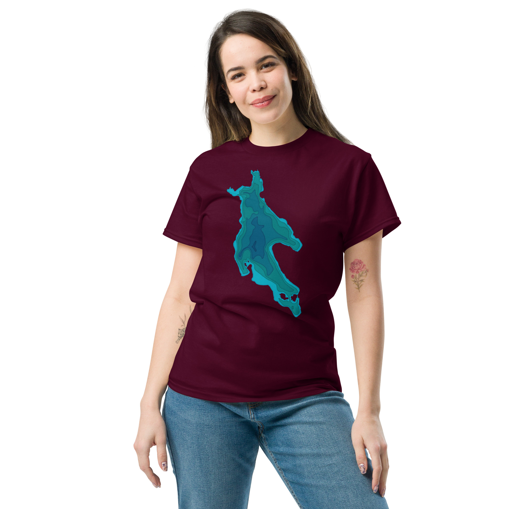Newfound Lake Depth Unisex classic tee - Image 14