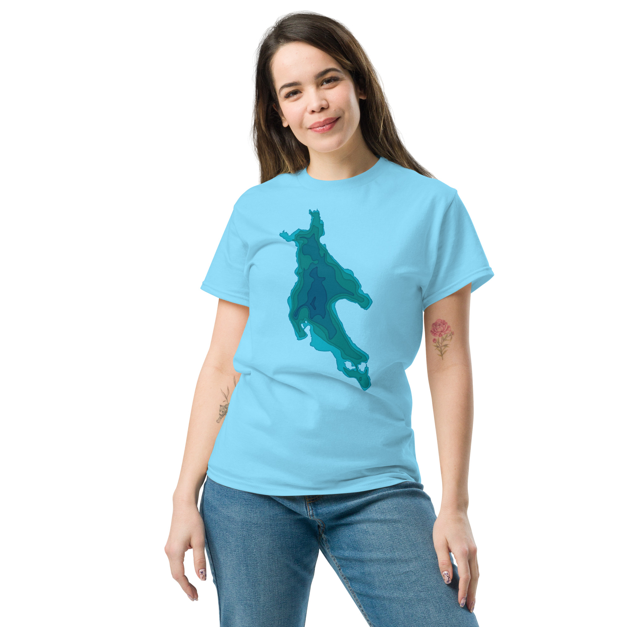 Newfound Lake Depth Unisex classic tee - Image 24