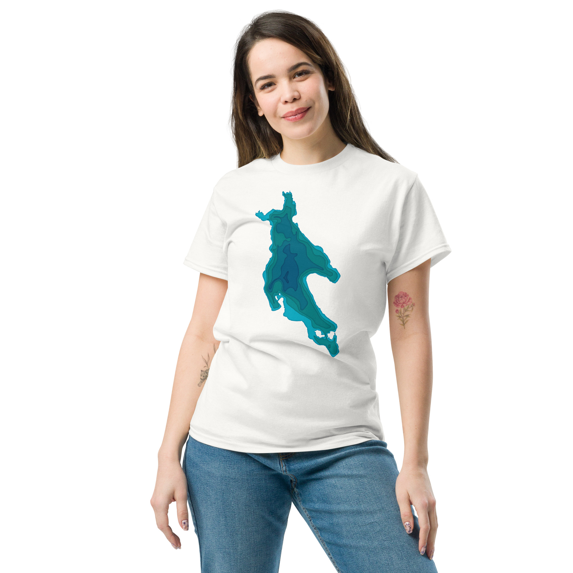 Newfound Lake Depth Unisex classic tee - Image 26