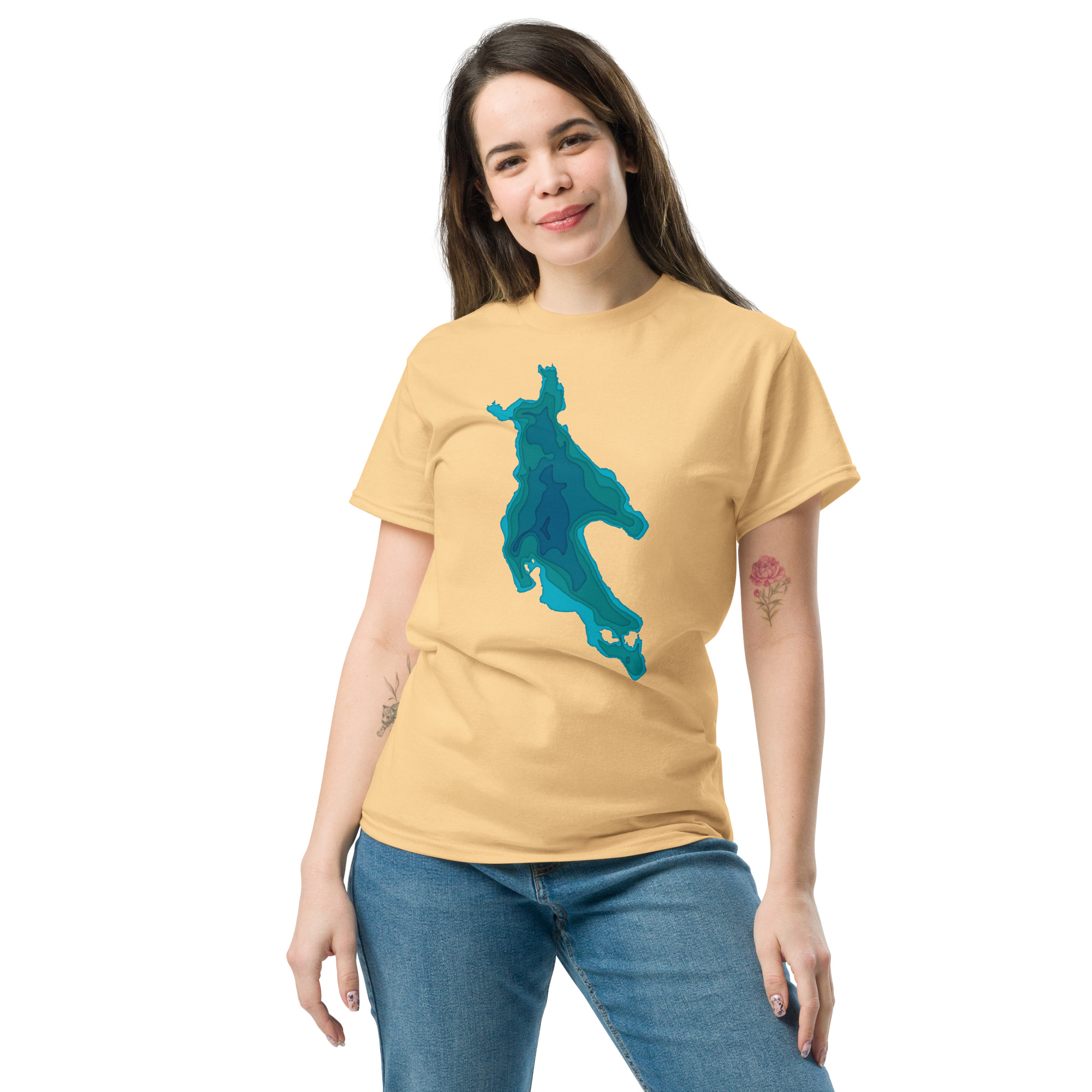 Newfound Lake Depth Unisex classic tee - Image 25