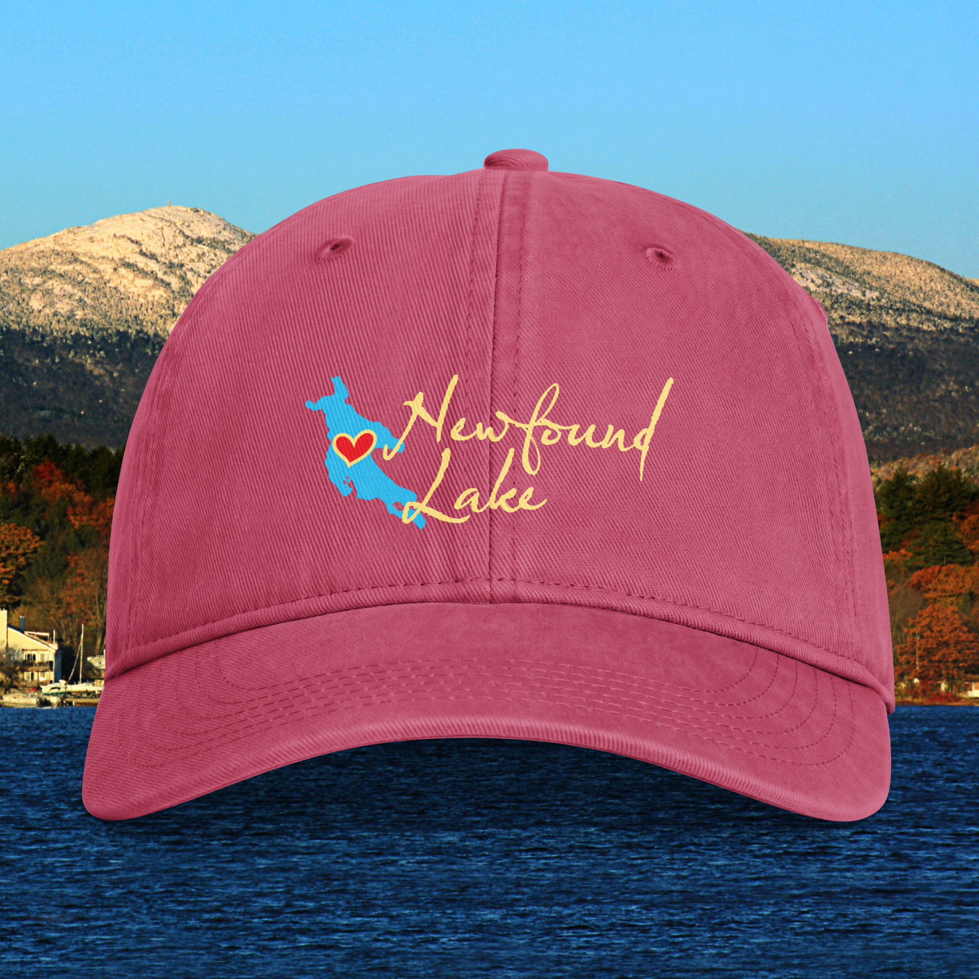 Love Newfound Lake Coastal Washed Cap - Image 3