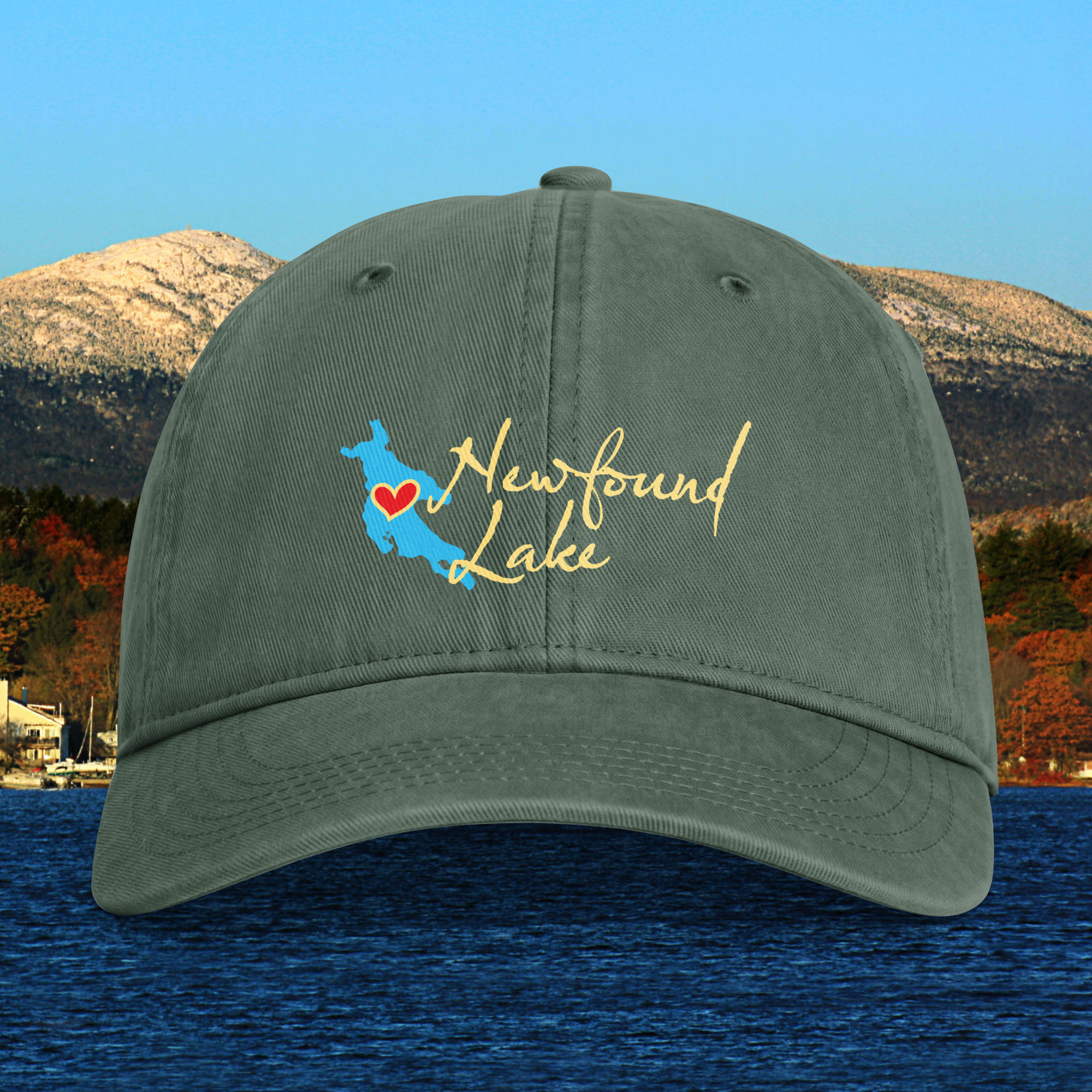 Love Newfound Lake Coastal Washed Cap - Image 4