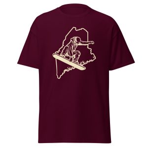 Maine State Snowboarder Unisex classic tee